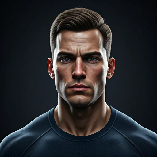 portrait of a focused athletic man