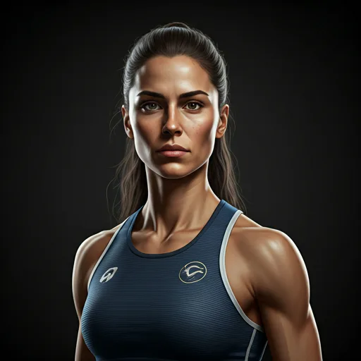 portrait of a determined female athlete